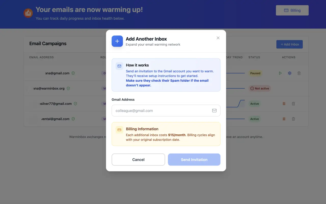 Screenshot 5 of WarmInbox