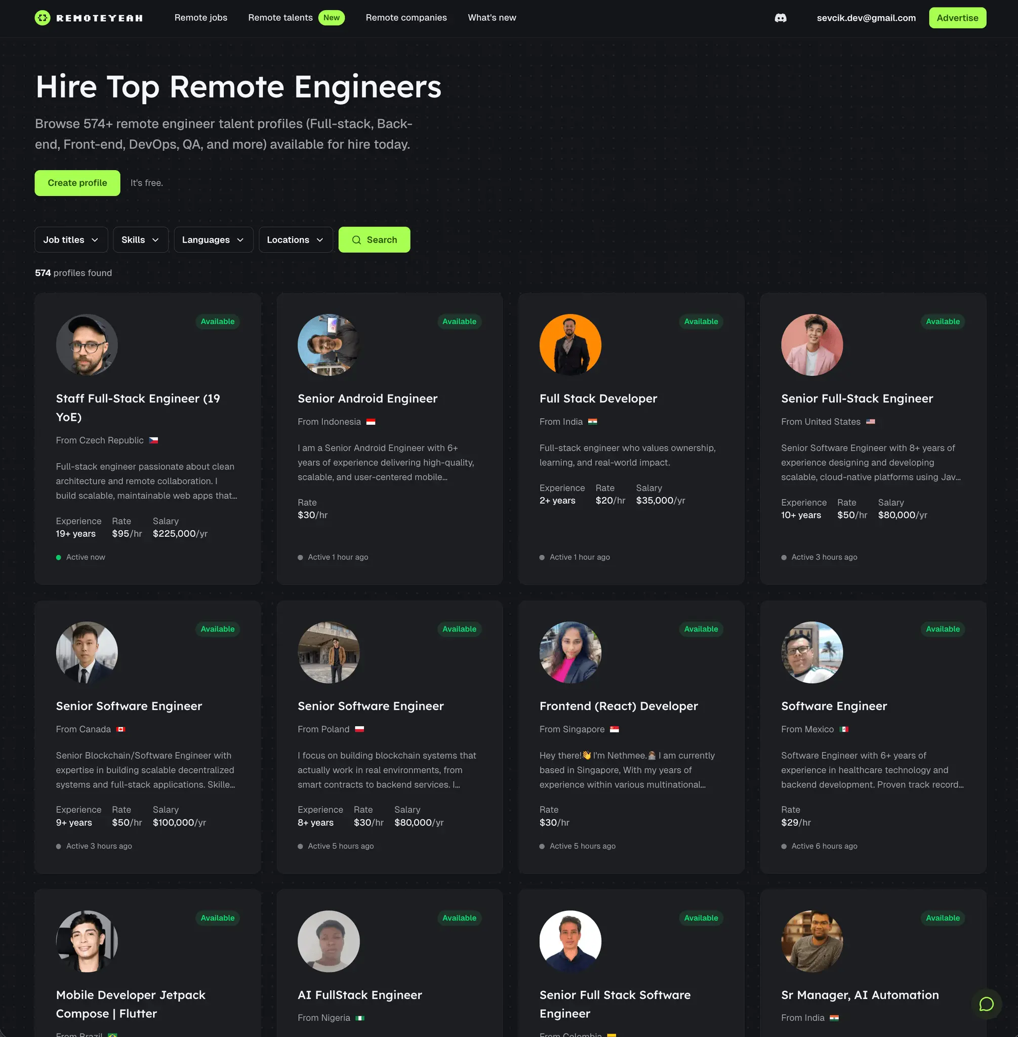 Screenshot 2 of RemoteYeah