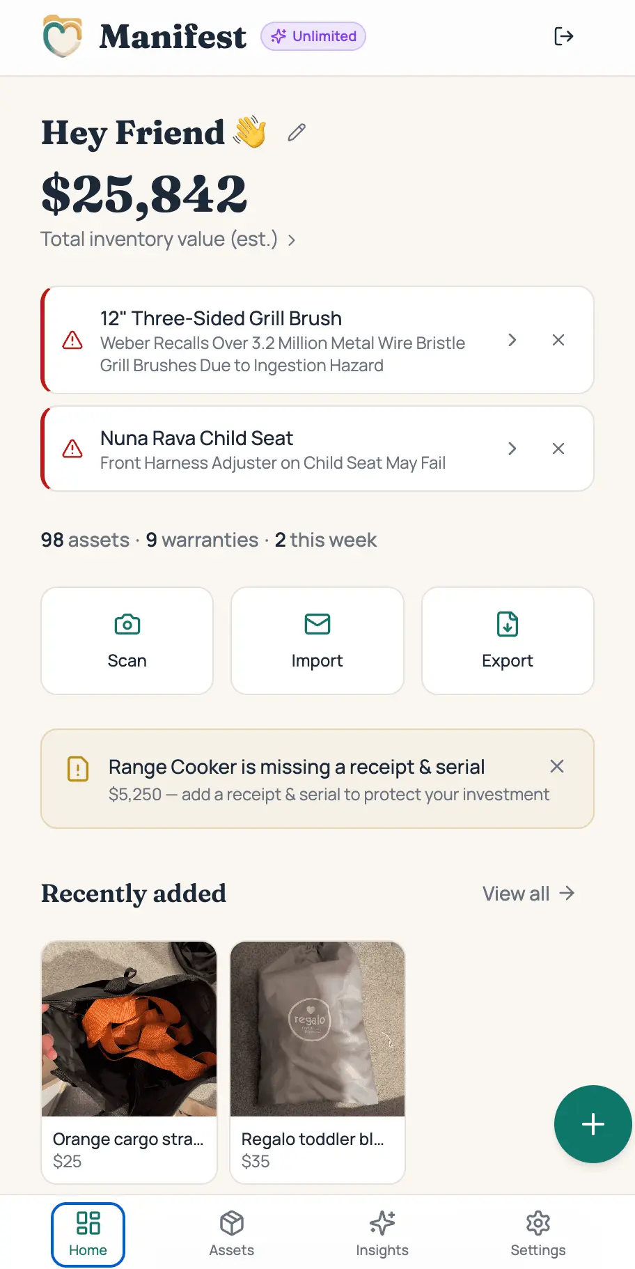 Screenshot 4 of Manifest: Home Inventory App