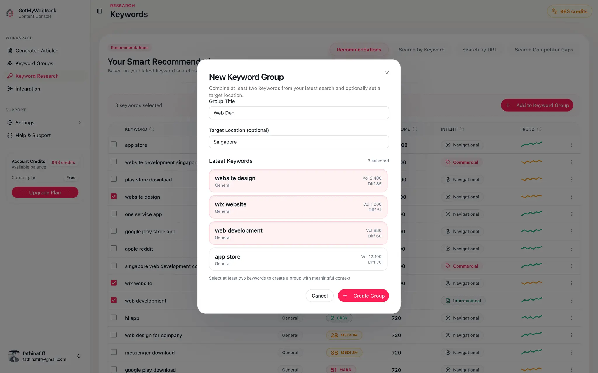 Screenshot 2 of GetMyWebRank