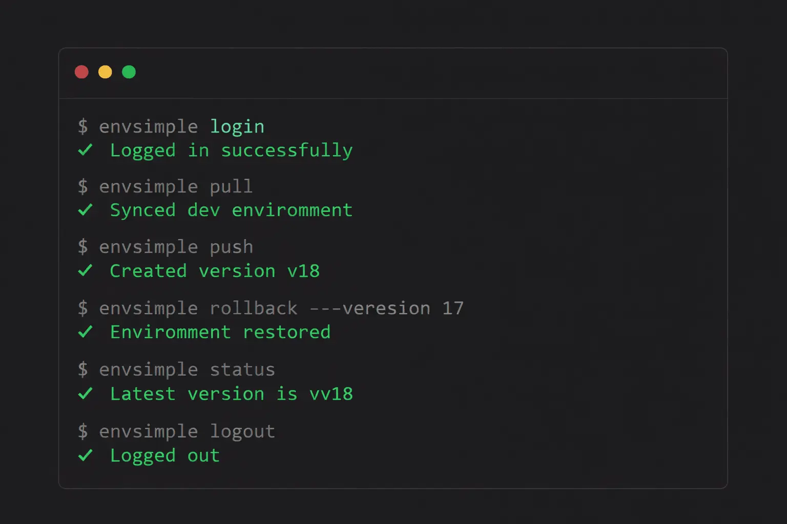 Screenshot 1 of EnvSimple
