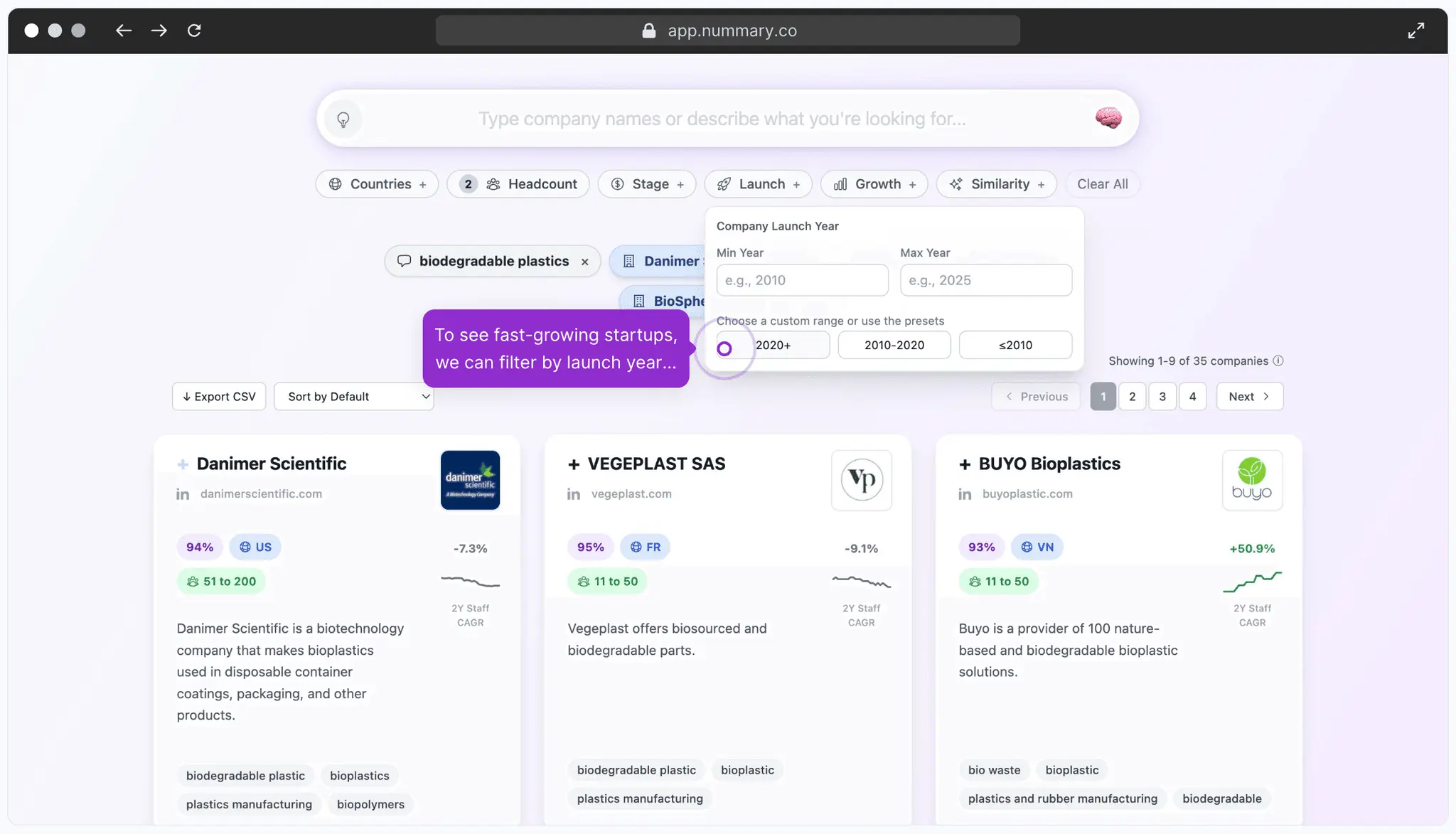 Screenshot 3 of Nummary AI Competitor Search