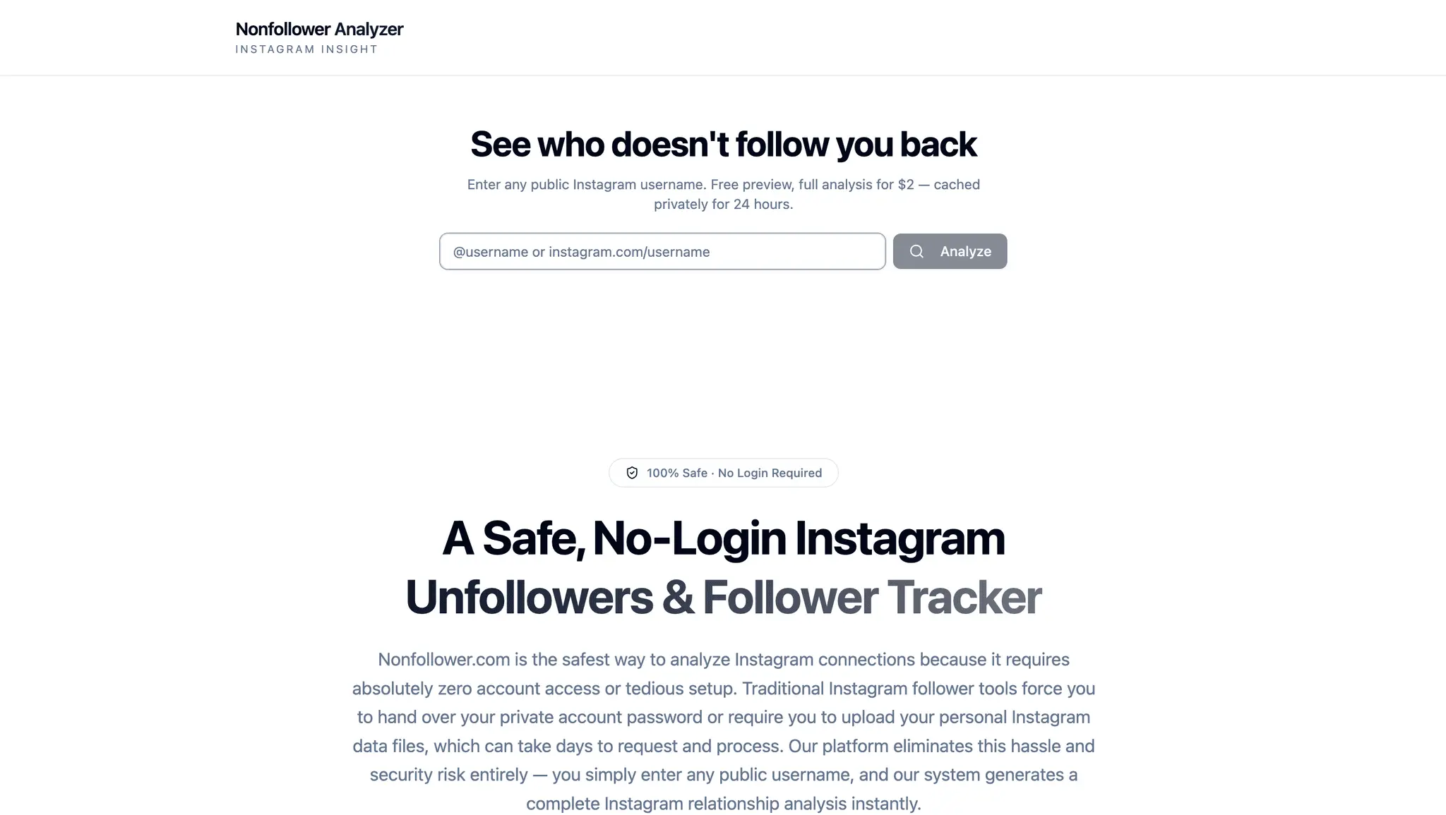 Screenshot 1 of Nonfollower Analyzer
