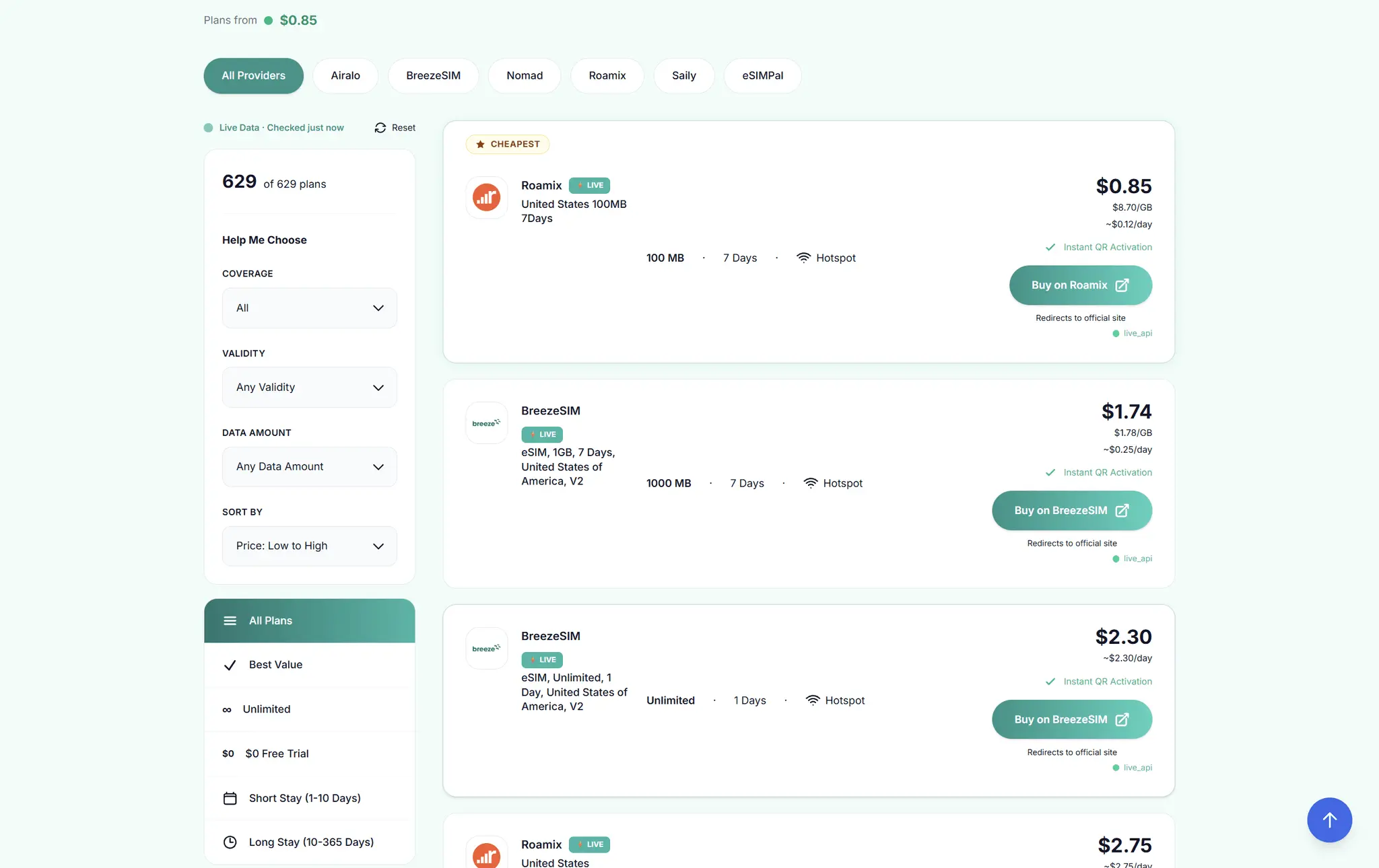 Screenshot 3 of e-sim.co