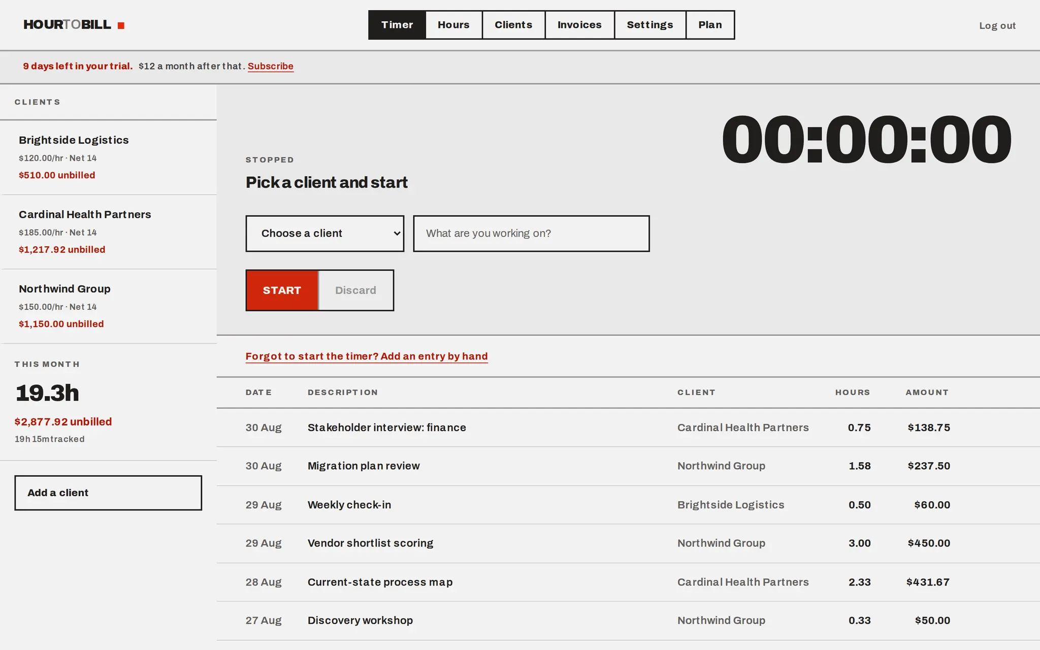 Screenshot 1 of HourToBill