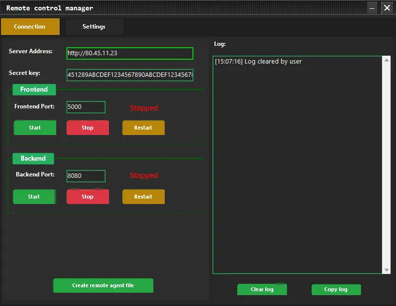 Screenshot 10 of OffCode Web remote control system