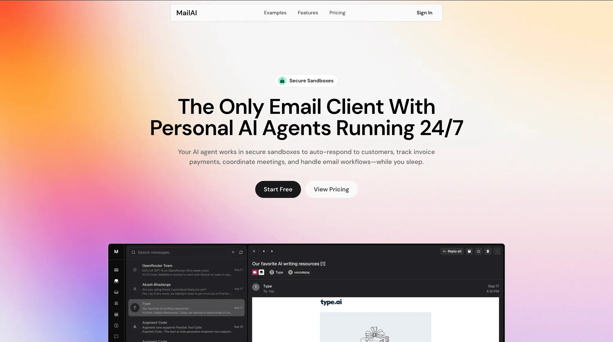 Screenshot 2 of MailAI
