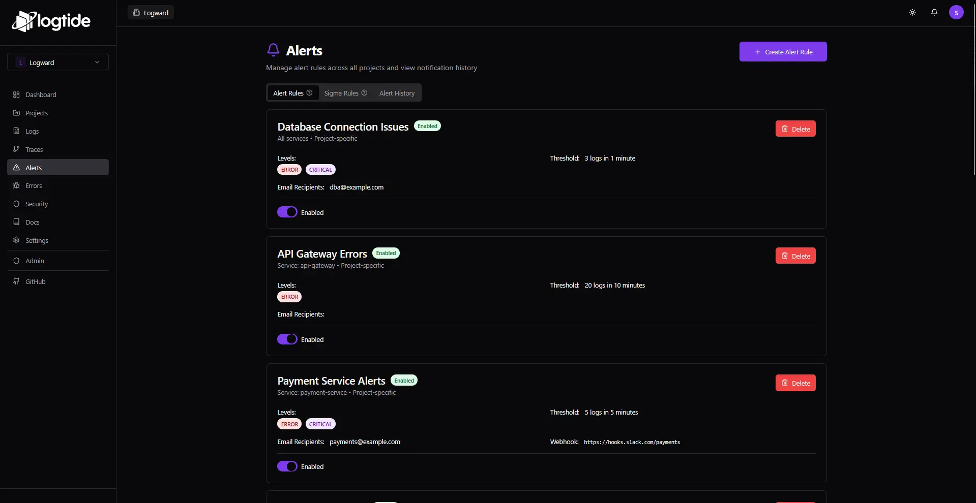 Screenshot 6 of LogTide