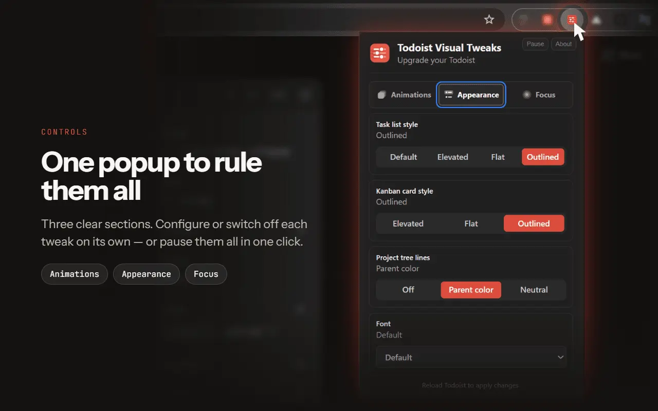 Screenshot 5 of Refined UI for Todoist