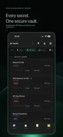 Screenshot 1 of Fratera NullKey Secrets Vault