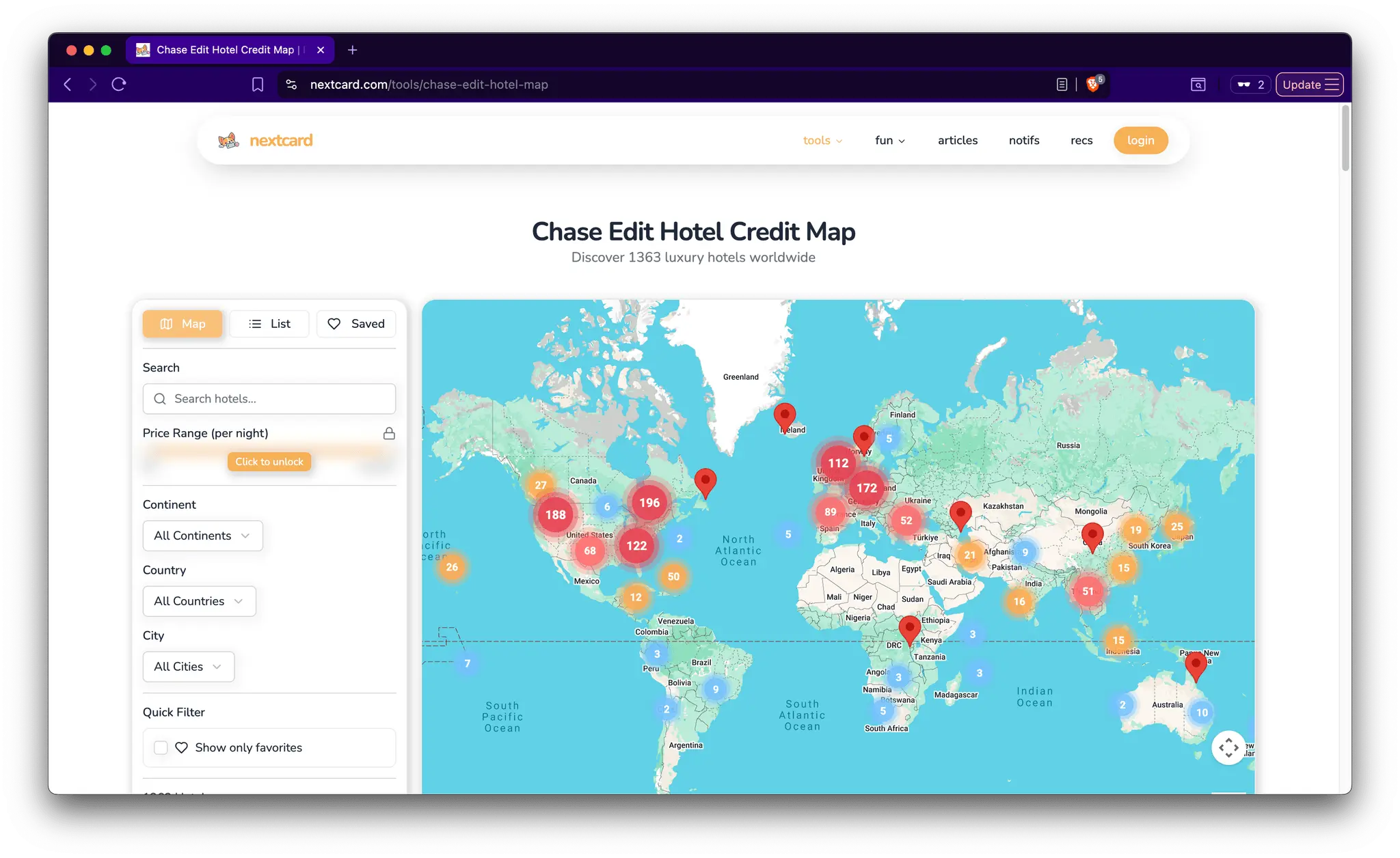 Screenshot 1 of Chase Edit Hotel Map
