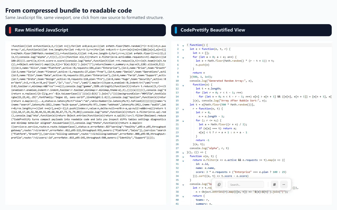 Screenshot 1 of CodePrettify