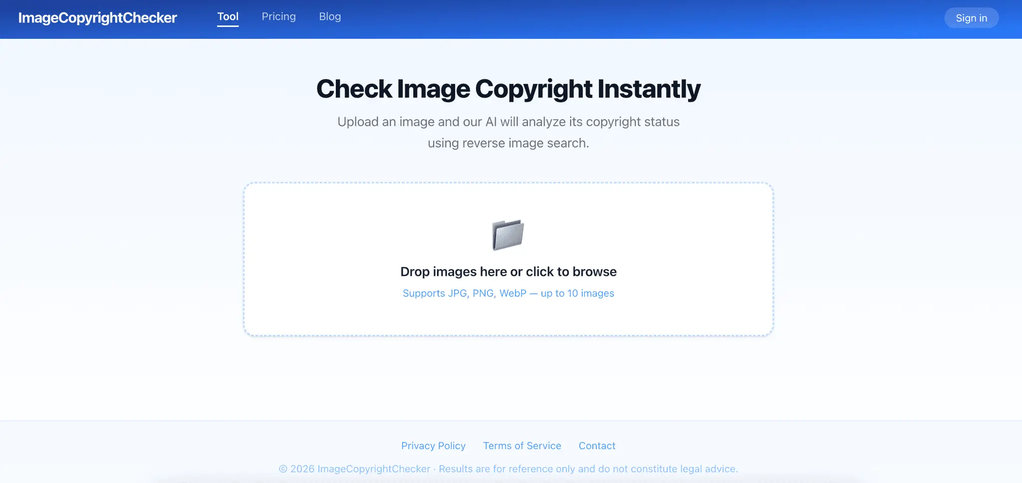 Screenshot 1 of ImageCopyrightChecker