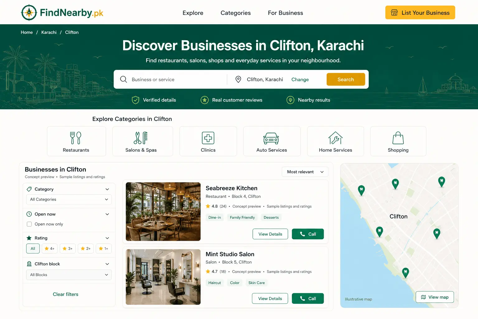 Screenshot 1 of FindNearby.pk