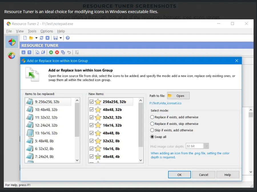 Screenshot 1 of Resource Tuner