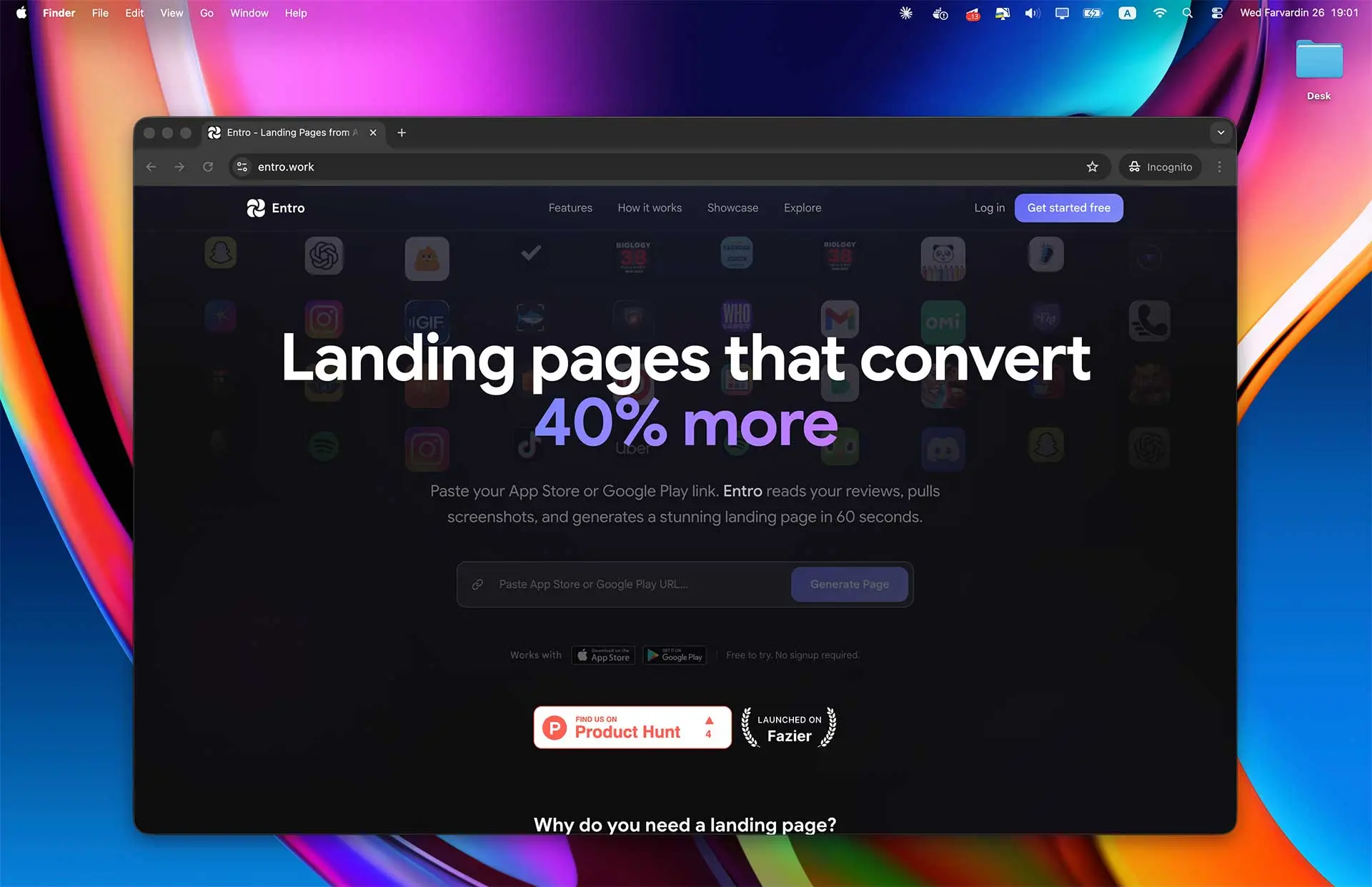 Screenshot 2 of Entro - Turn App Store page into your be