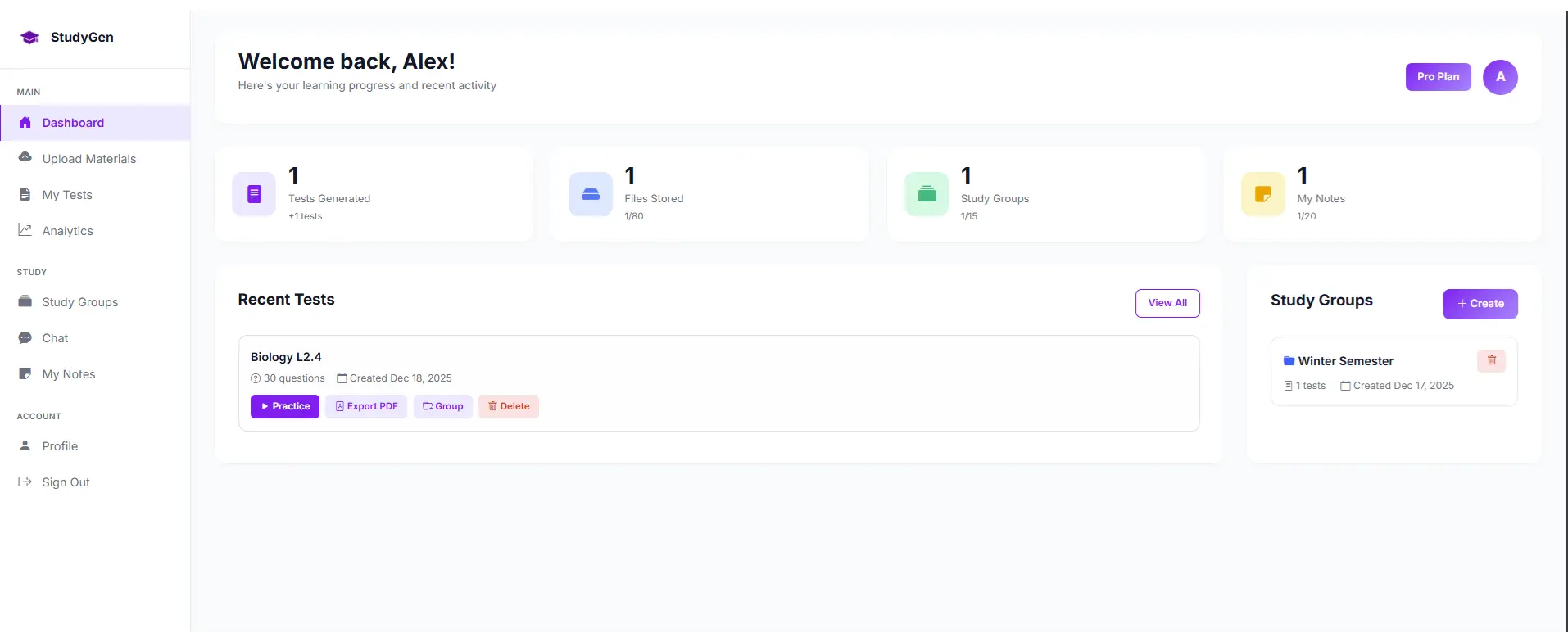Screenshot 1 of StudyGen