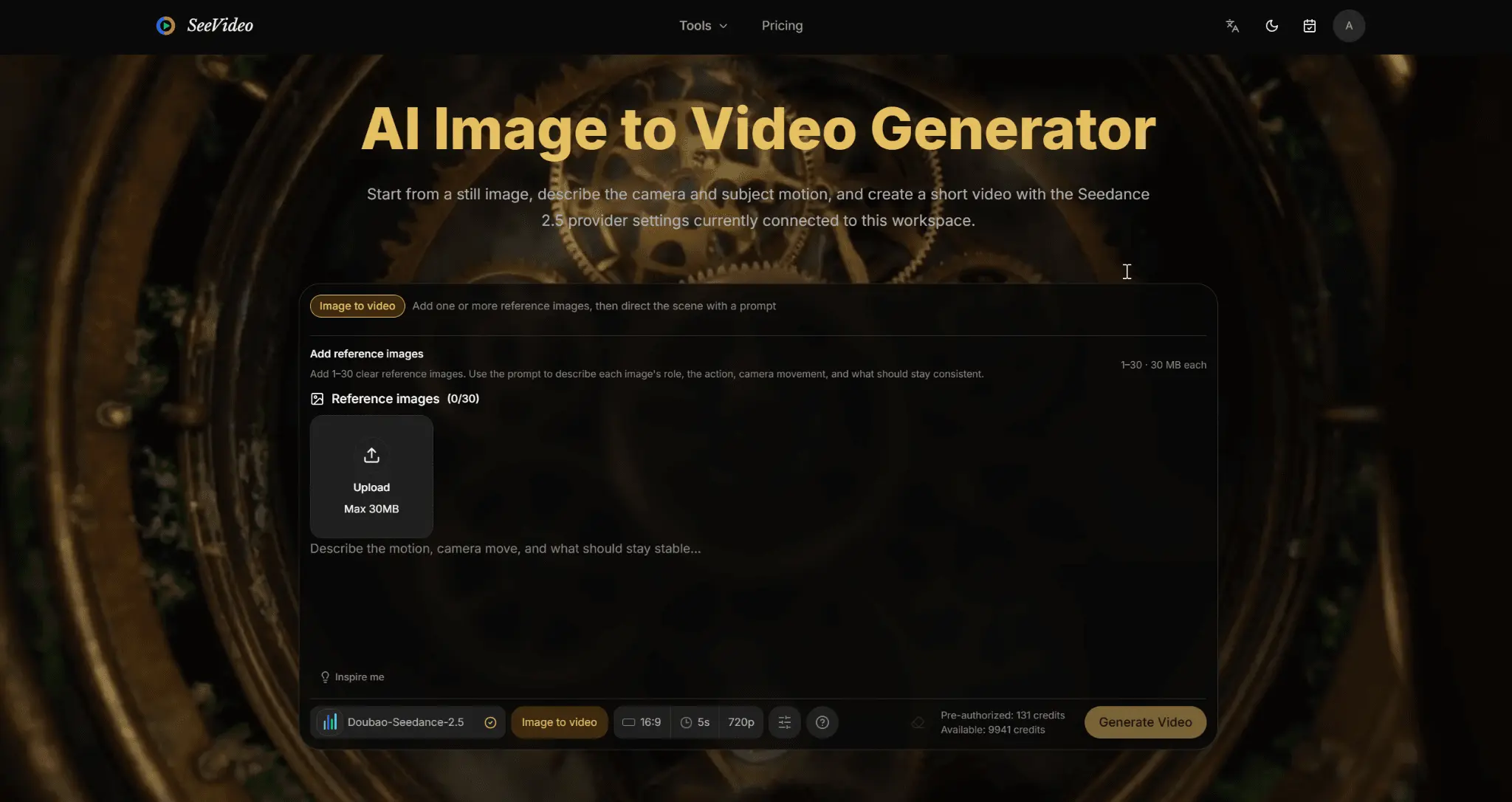 Screenshot 2 of Seedance 2.5 AI Video Generator