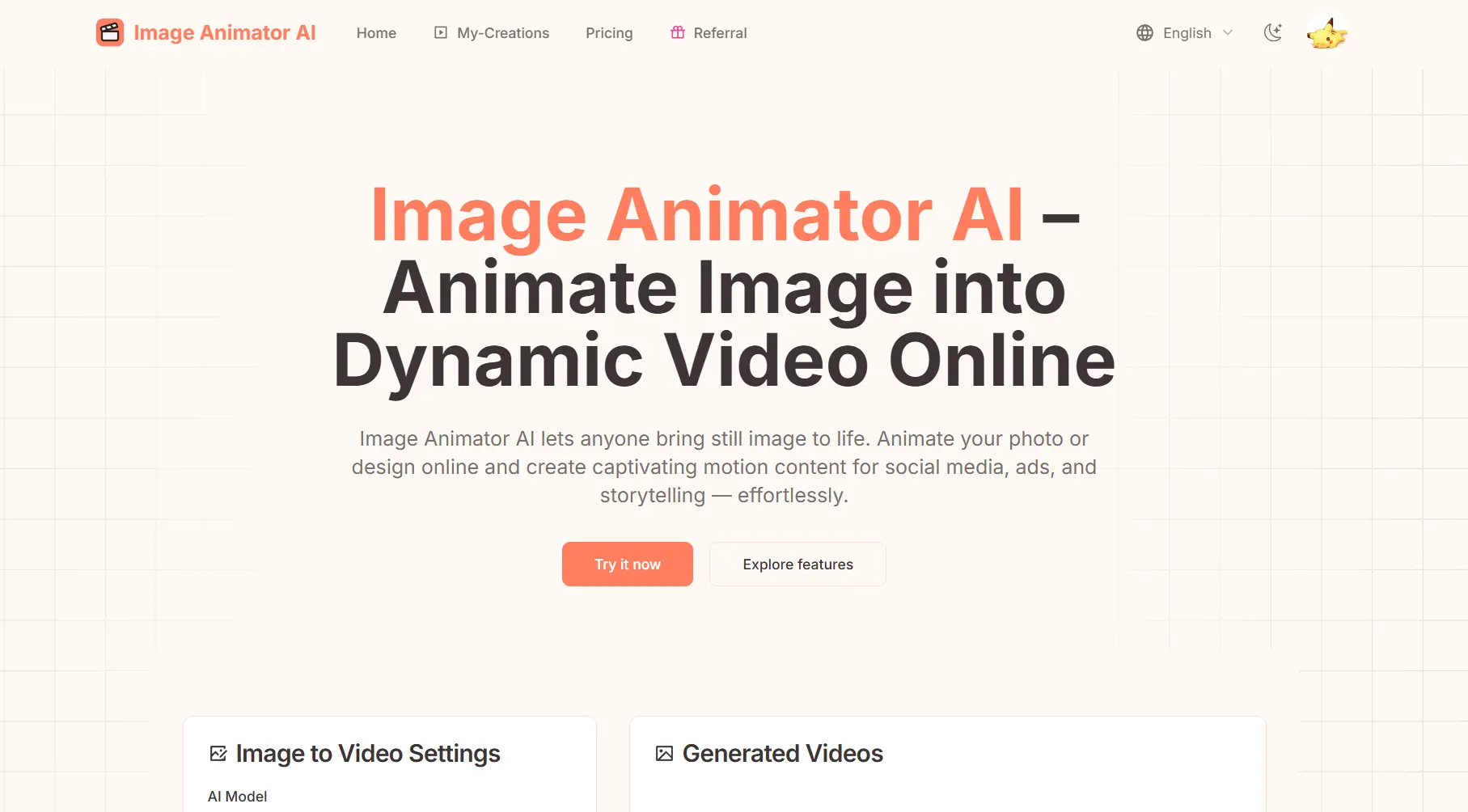 Screenshot 1 of Image Animator AI