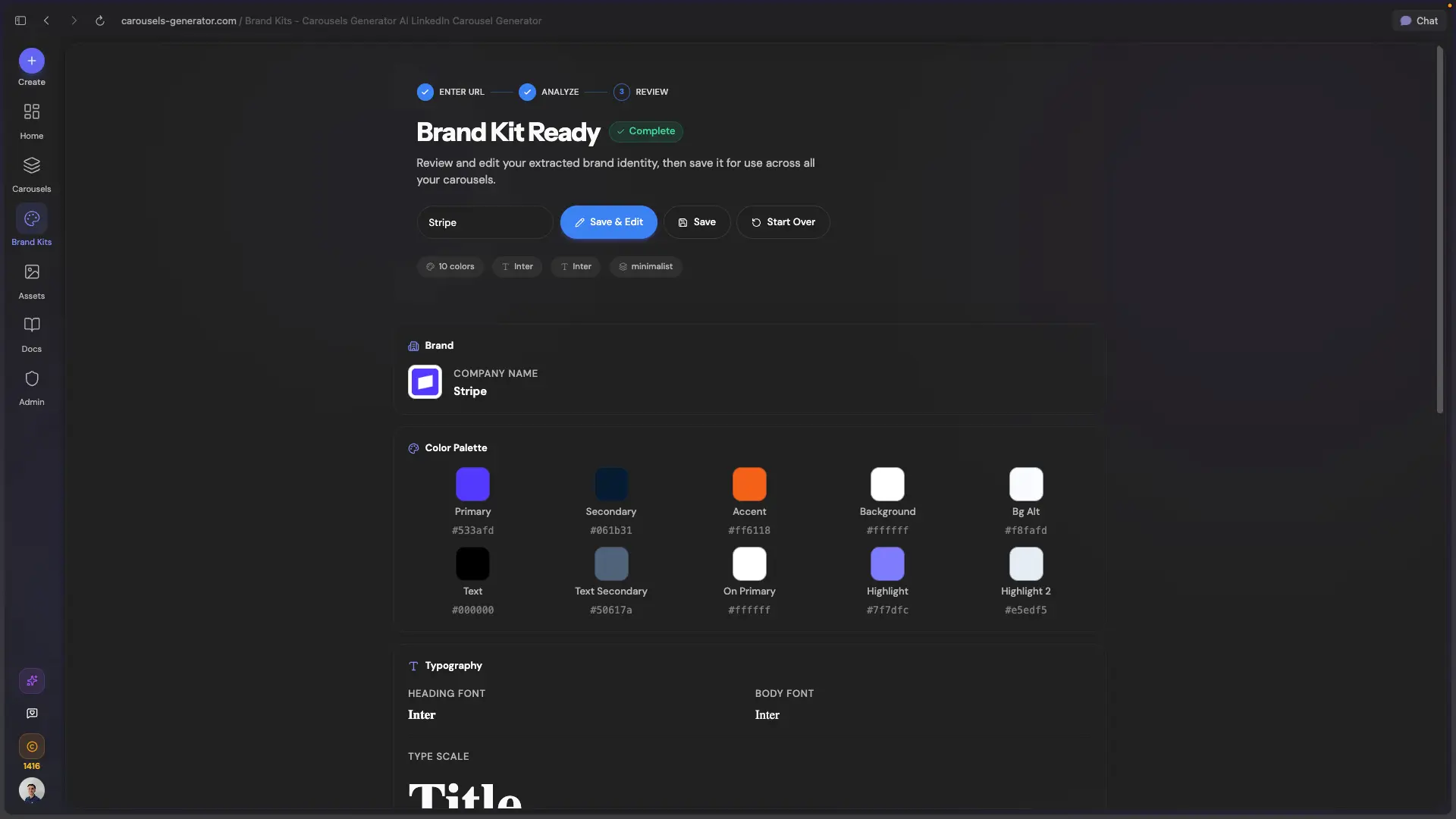 Screenshot 2 of Carousel Generator