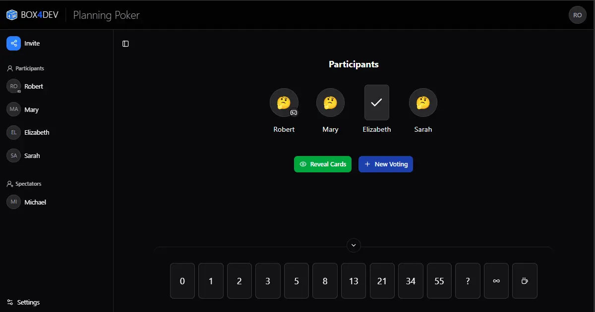 Screenshot 1 of Planning Poker Story Points Estimator