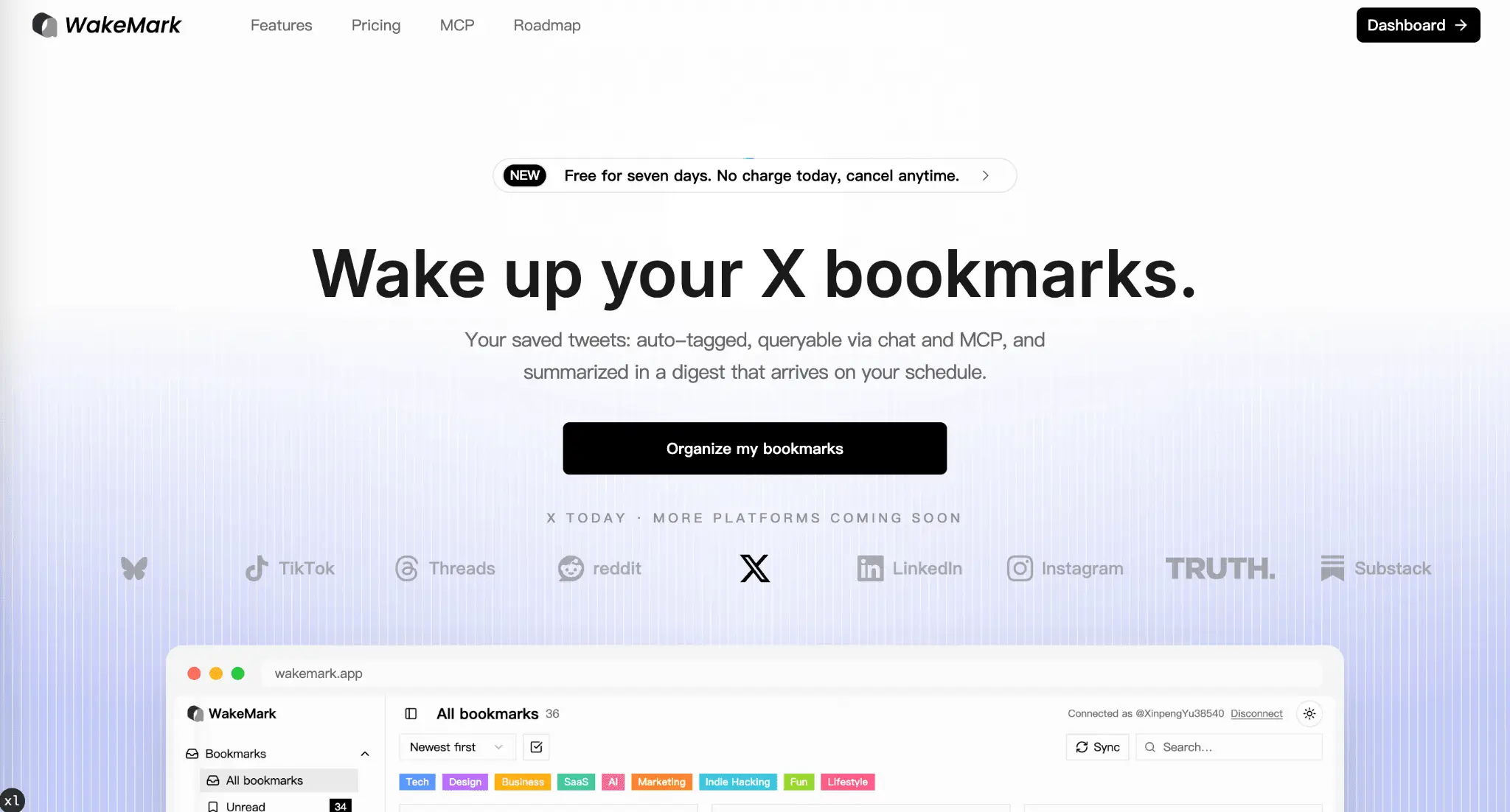Screenshot 1 of WakeMark