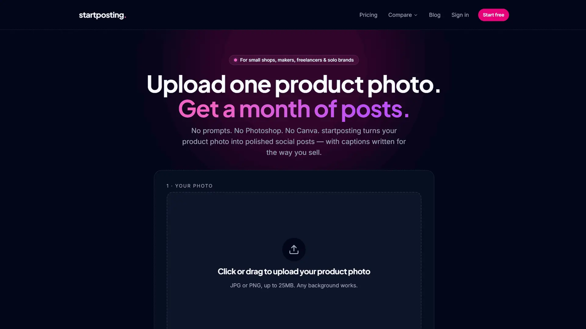 Screenshot 1 of startposting