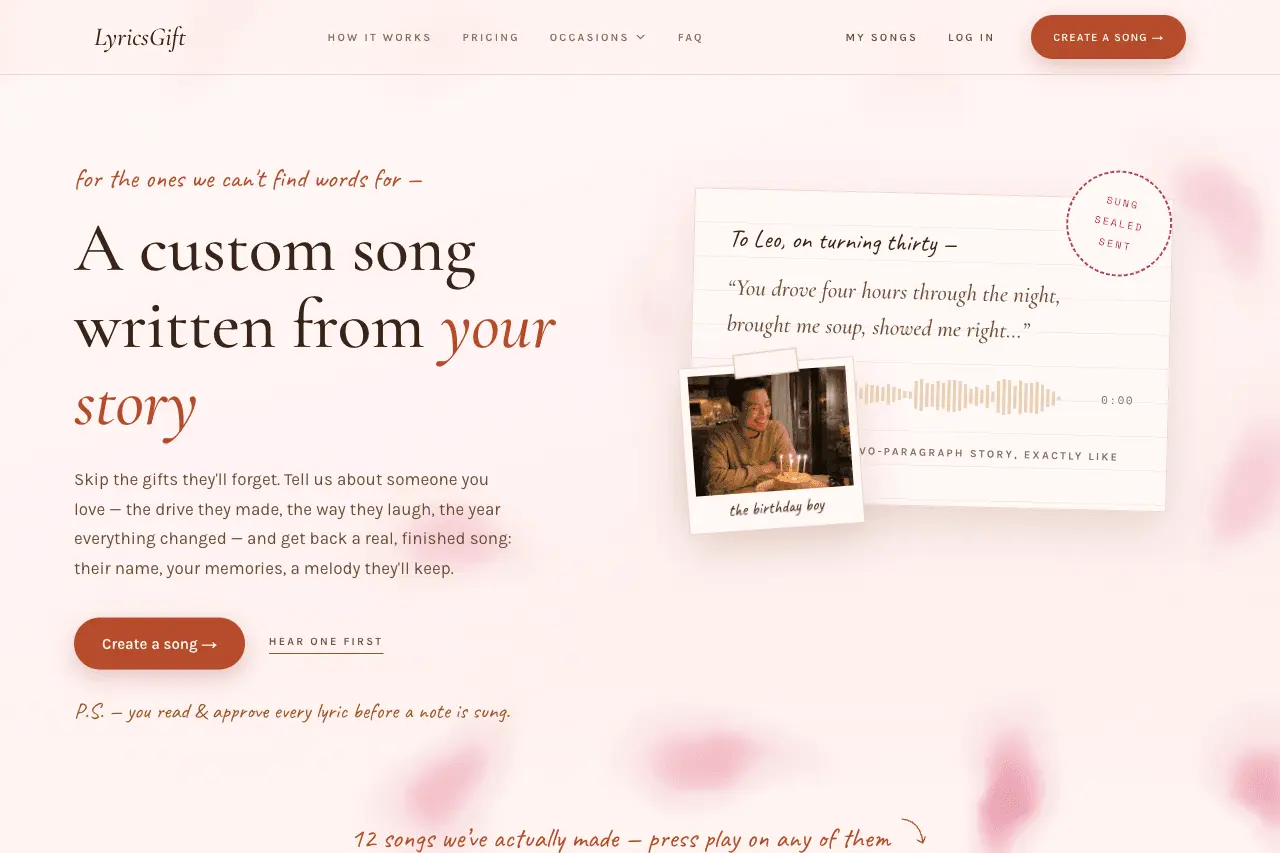 Screenshot 1 of LyricsGift