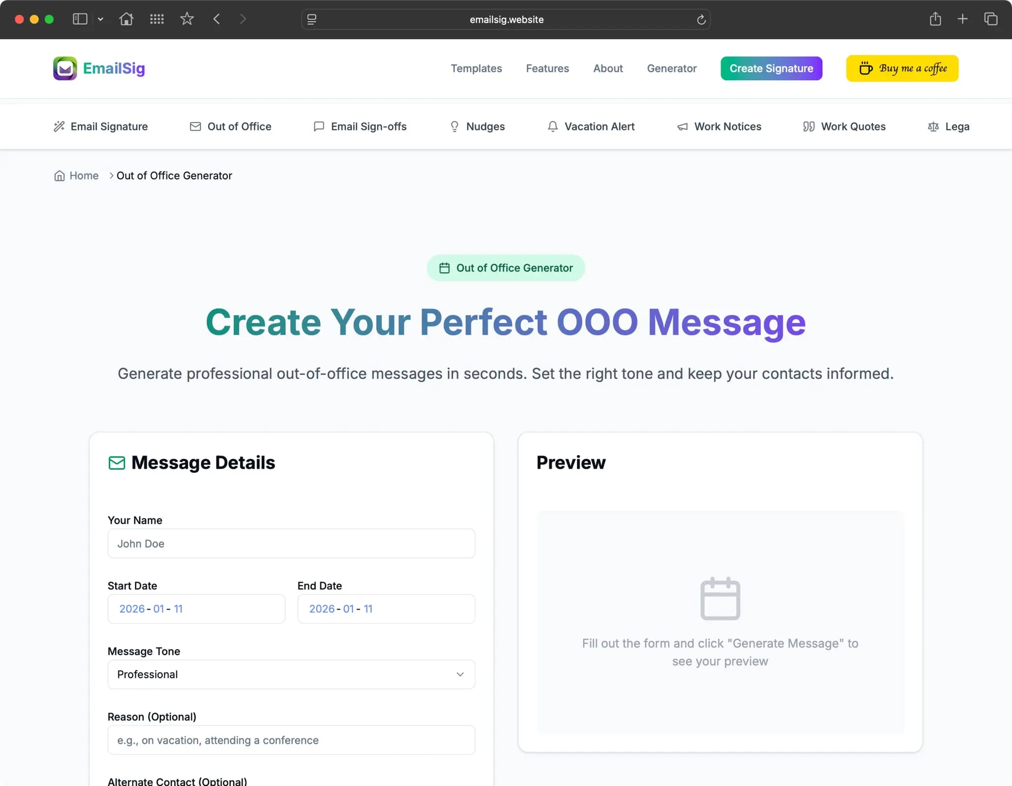 Screenshot 3 of EmailSig