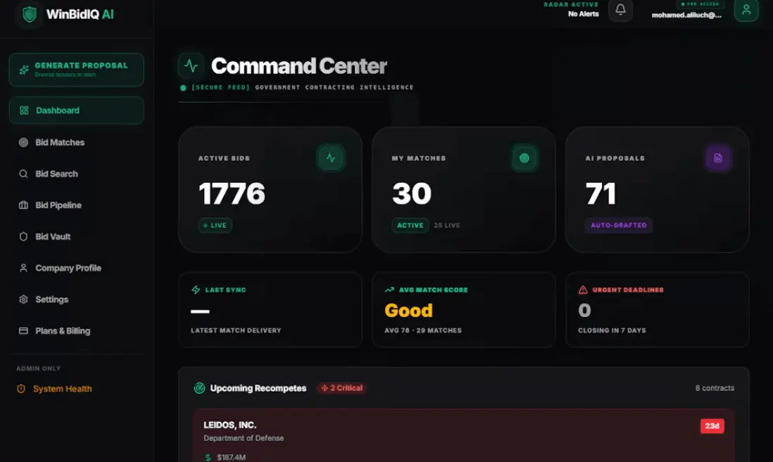 Screenshot 2 of WinBidIQ