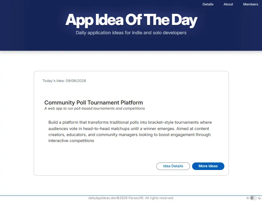 Screenshot 1 of DailyAppIdea