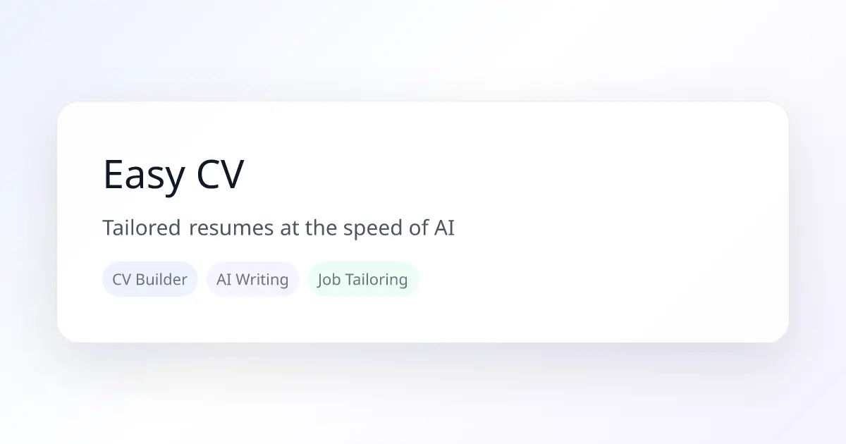 Screenshot 1 of Easy CV