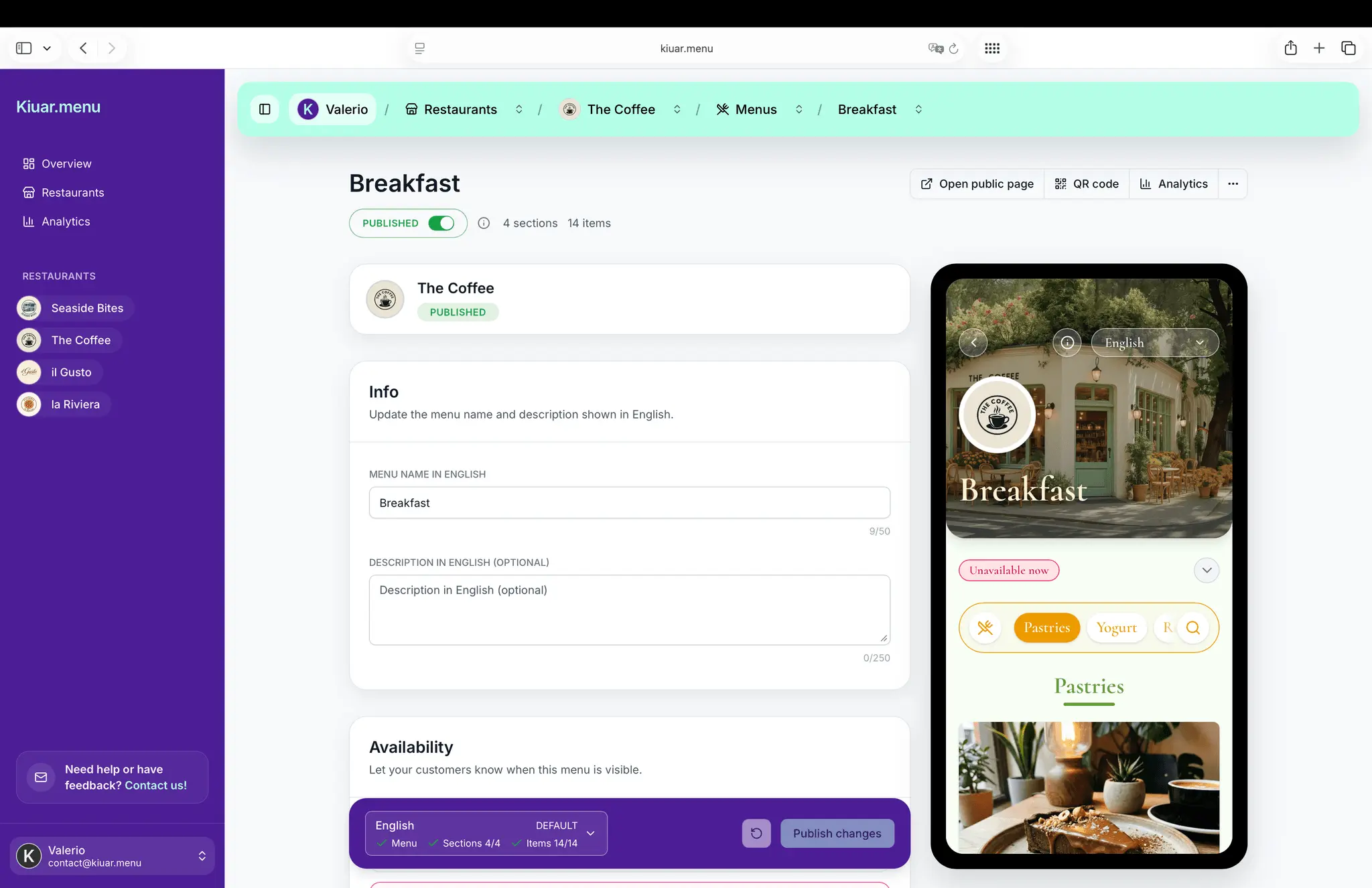 Screenshot 5 of Kiuar.menu