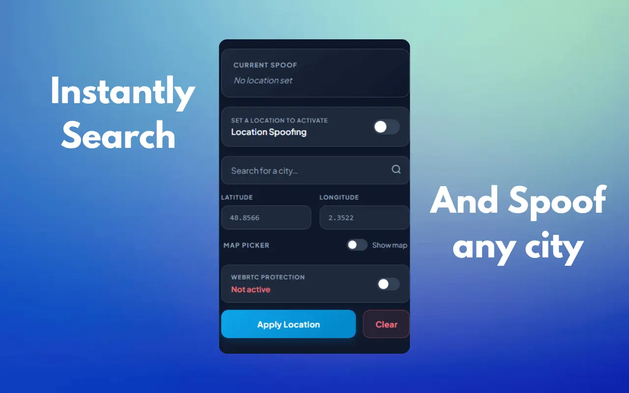 Screenshot 1 of Spoof Geolocation