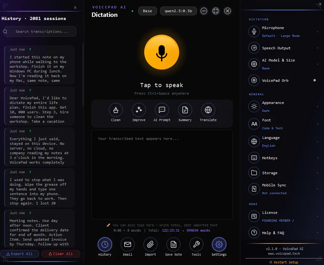Screenshot 4 of VoicePad AI