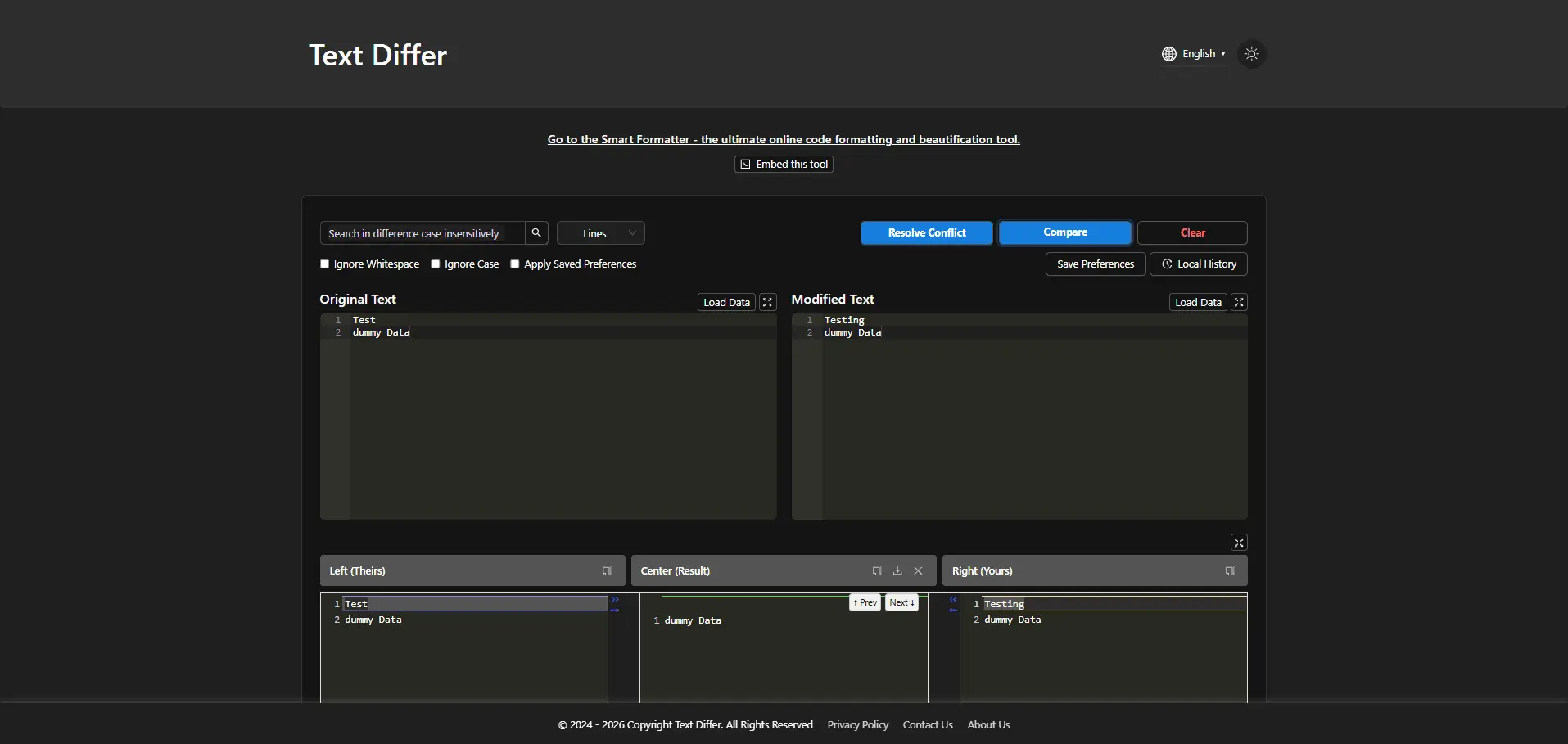 Screenshot 2 of Text Differ