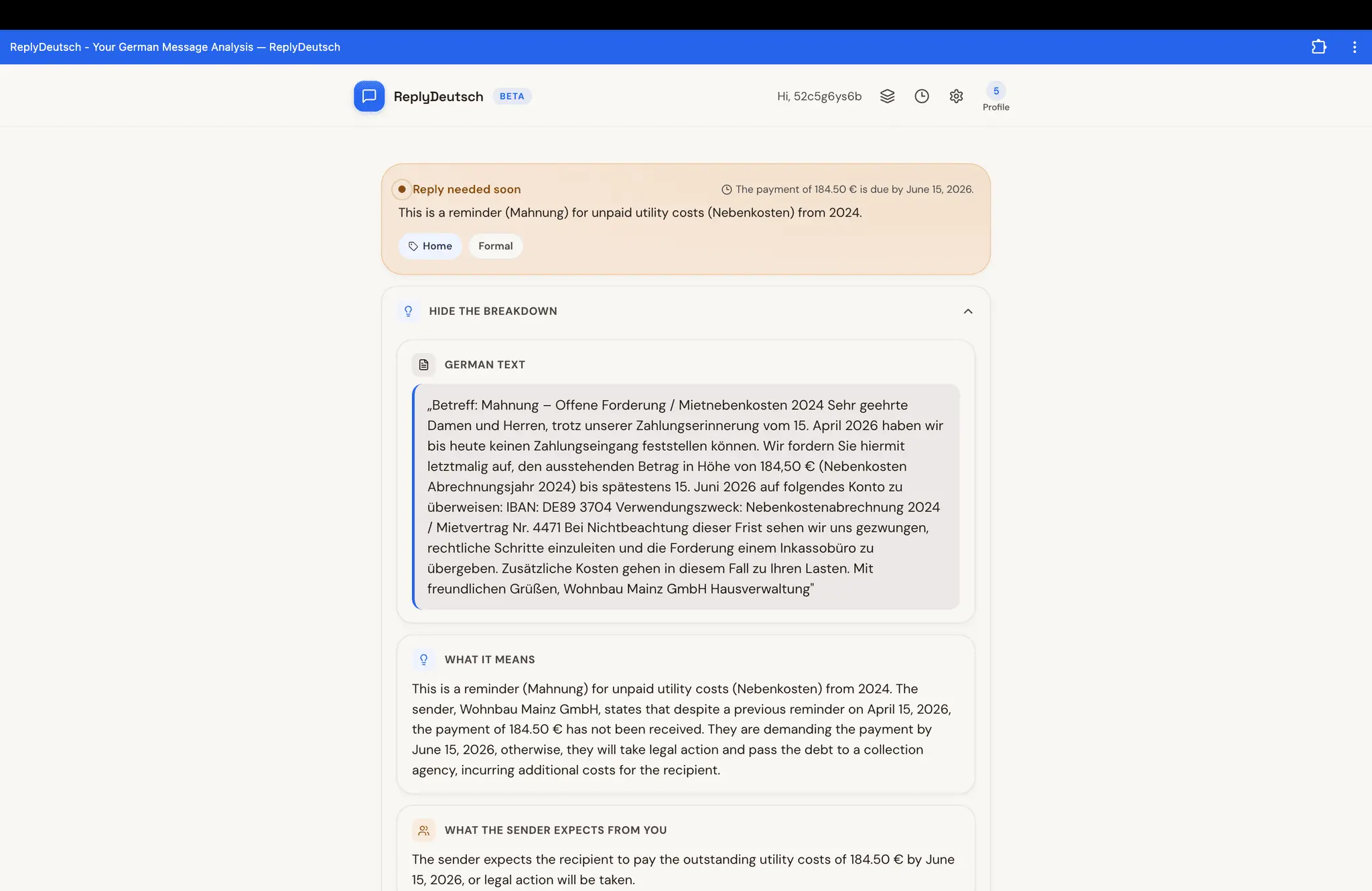Screenshot 4 of Reply Deutsch