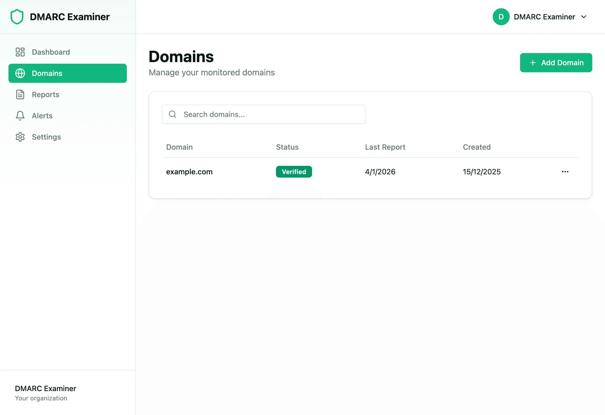 Screenshot 2 of DMARC Examiner