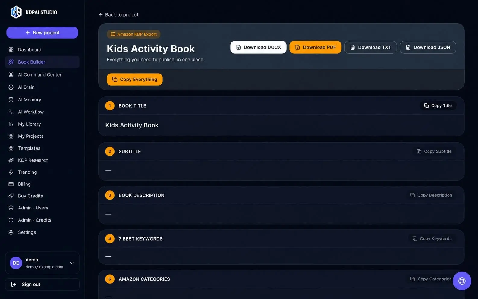 Screenshot 2 of KDP AI Studio