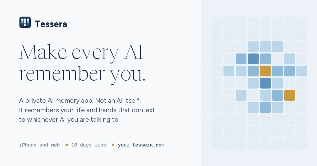 Screenshot 1 of Tessera - Personal AI Assistant