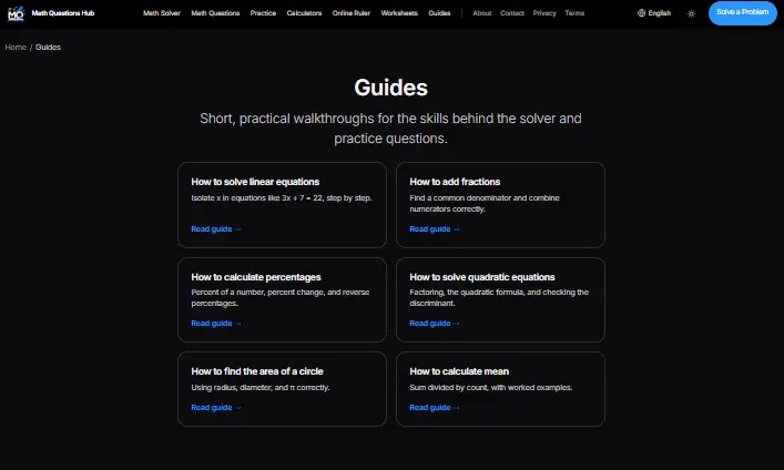 Screenshot 8 of Math Questions Hub