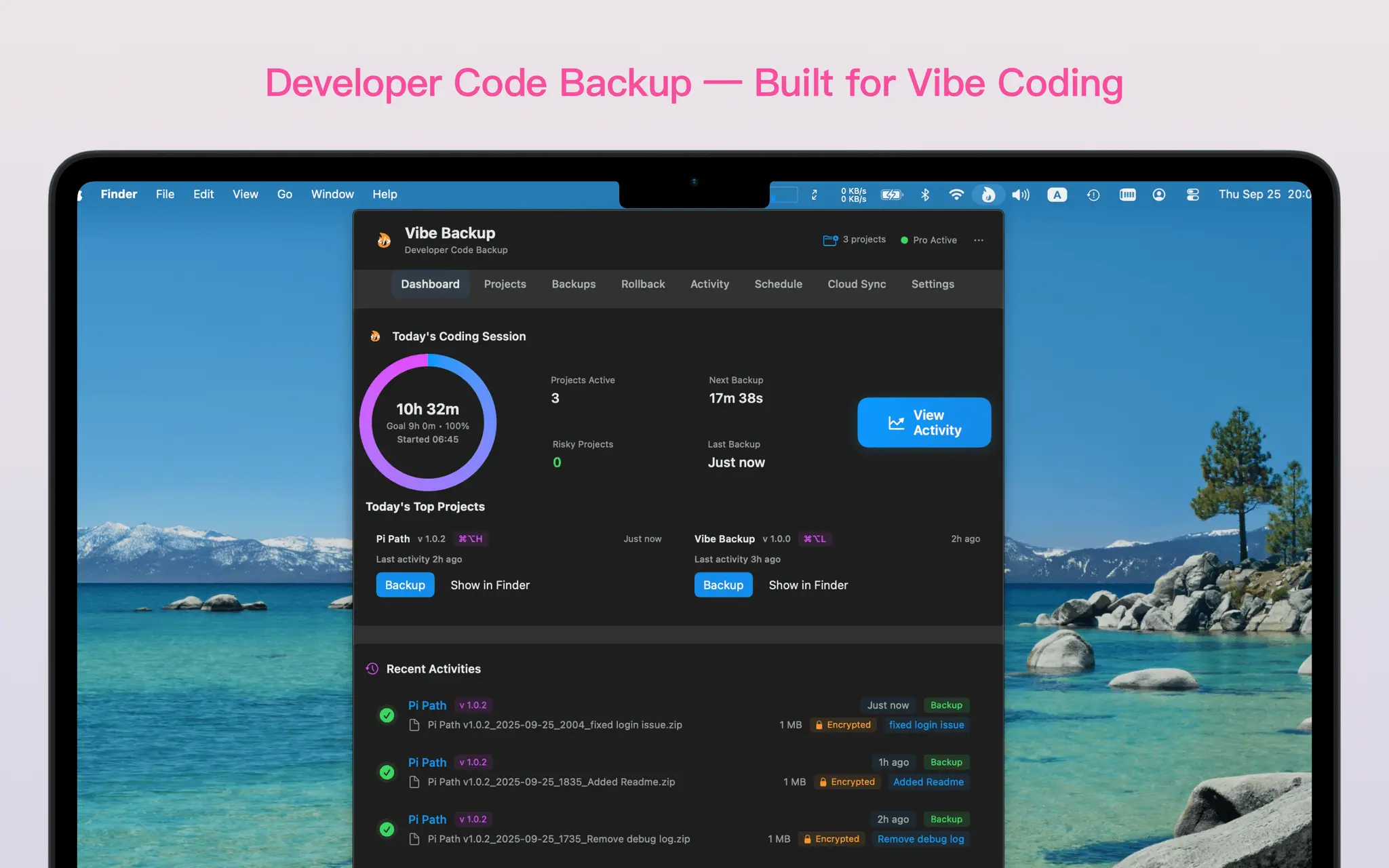 Screenshot 2 of Vibe Backup