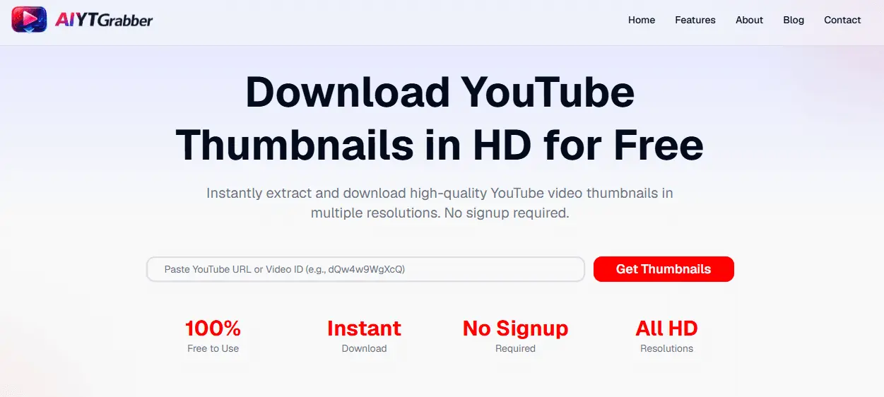 Screenshot 1 of YouTube Thumbnail Downloader