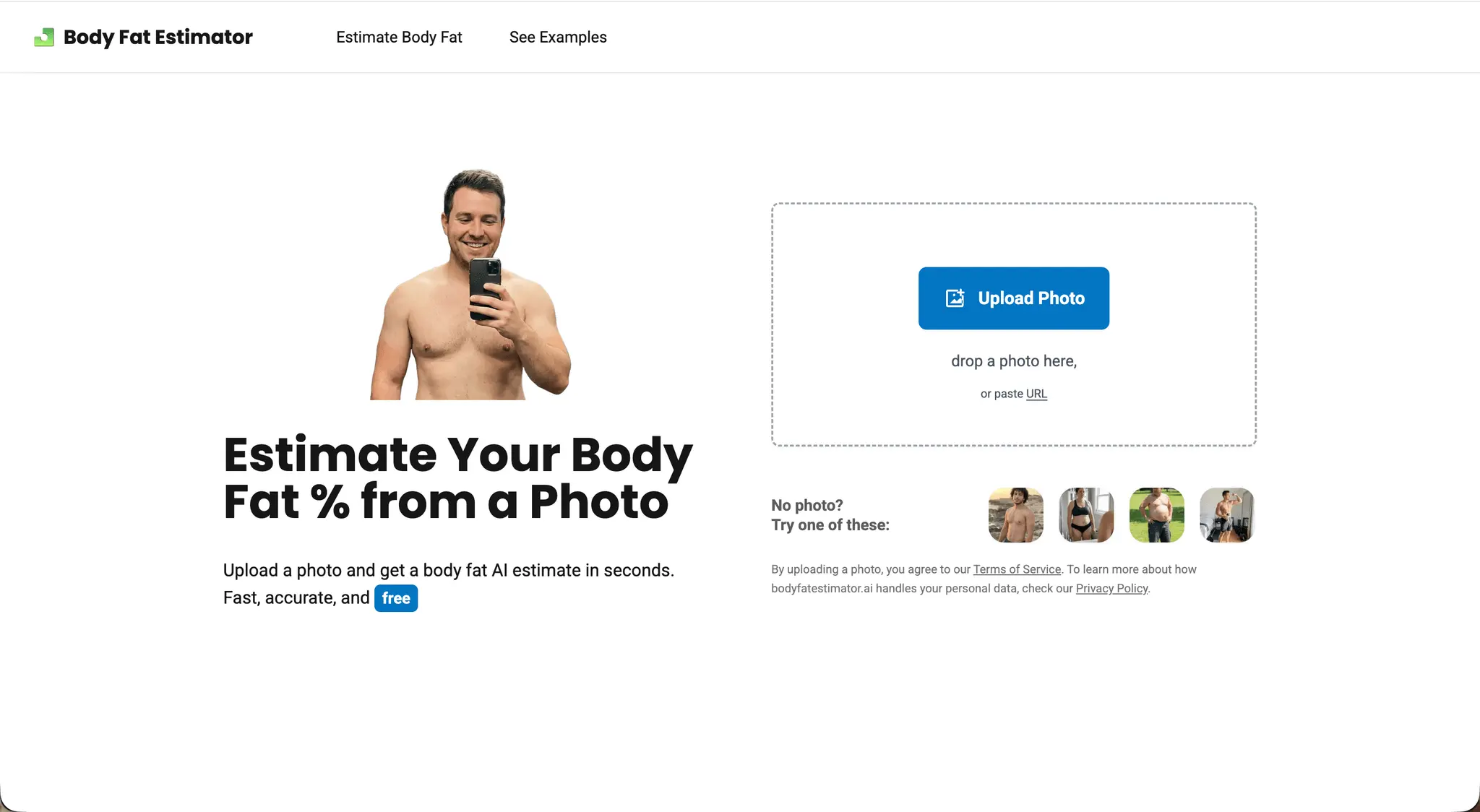 Screenshot 1 of Body Fat Estimator