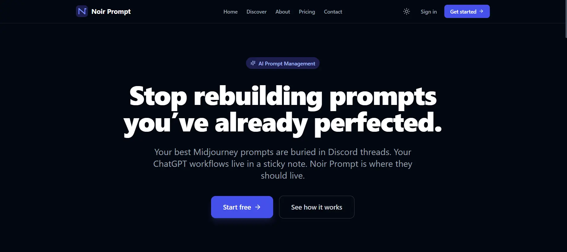 Screenshot 1 of Noir Prompt