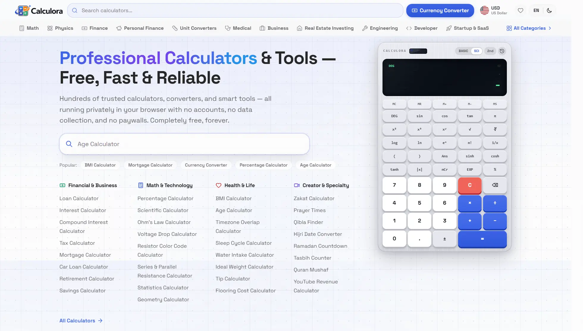 Screenshot 1 of Calculora