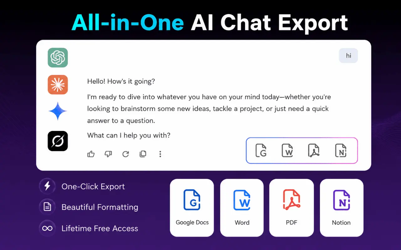 Screenshot 1 of AI Chat Exporter: Save AI Conversations