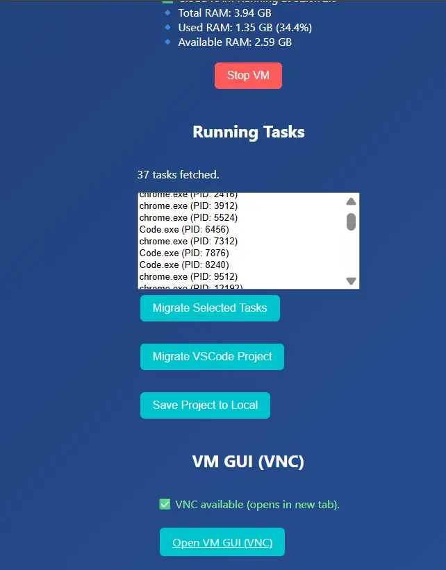 Screenshot 3 of CloudRAMSaaS