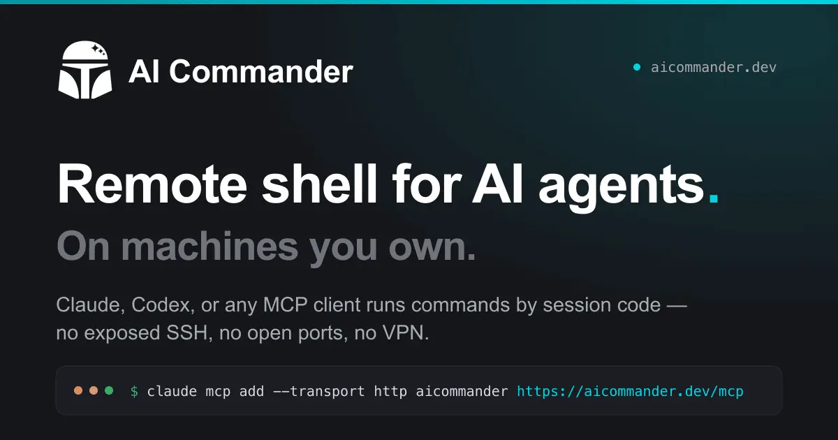 Screenshot 1 of AI Commander - Remote shell for AI