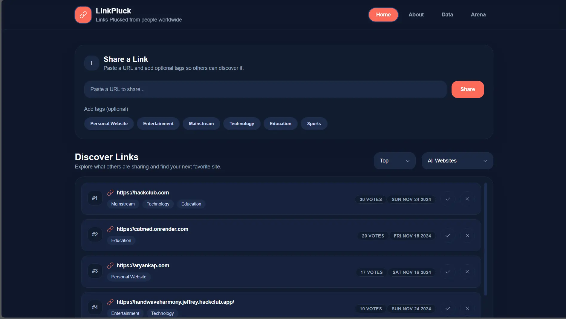 Screenshot 1 of LinkPluck